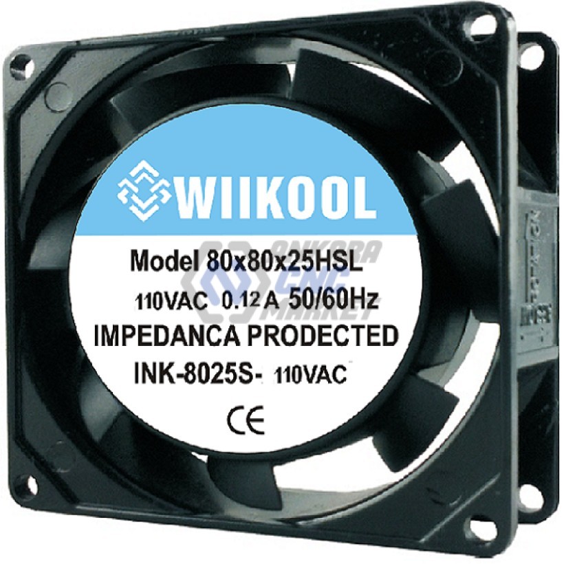 80X80X25MM 110V AC-0,12A KARE FAN 80X80X25MM 110V AC-0,12A KARE FAN